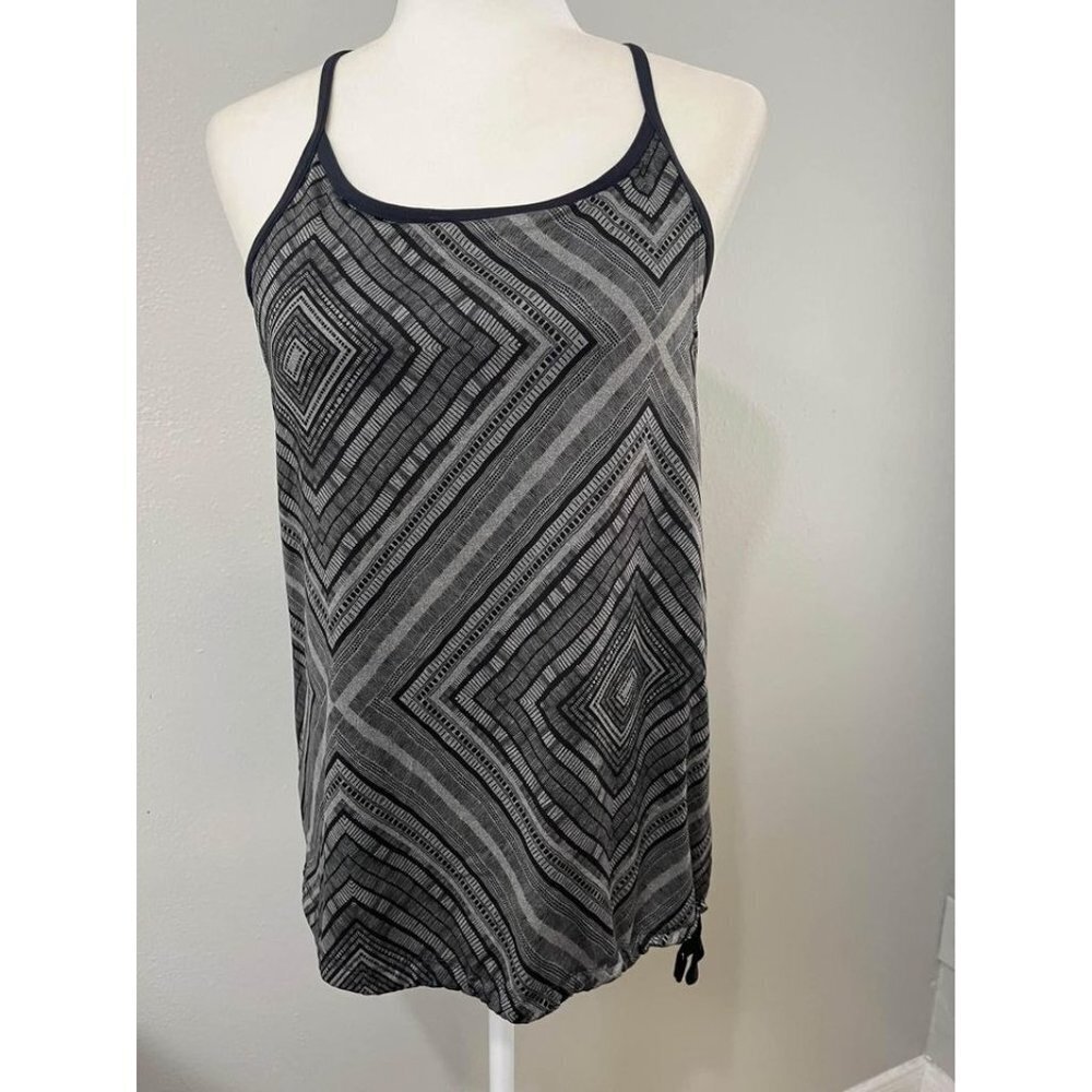 Fabletics gray and black athletic tank top size small